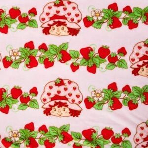 Official Strawberry Shortcake Throw Travel Blanket 40 in x 50 in Vintage Design